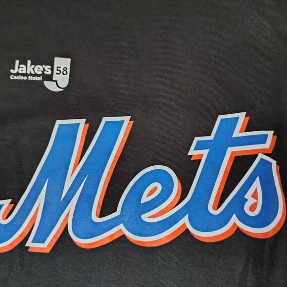 New York Mets Max Sherzer MLB T-Shirt Size Large Black Cotton Crewneck Sports - Picture 3 of 9